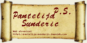 Pantelija Šunderić vizit kartica